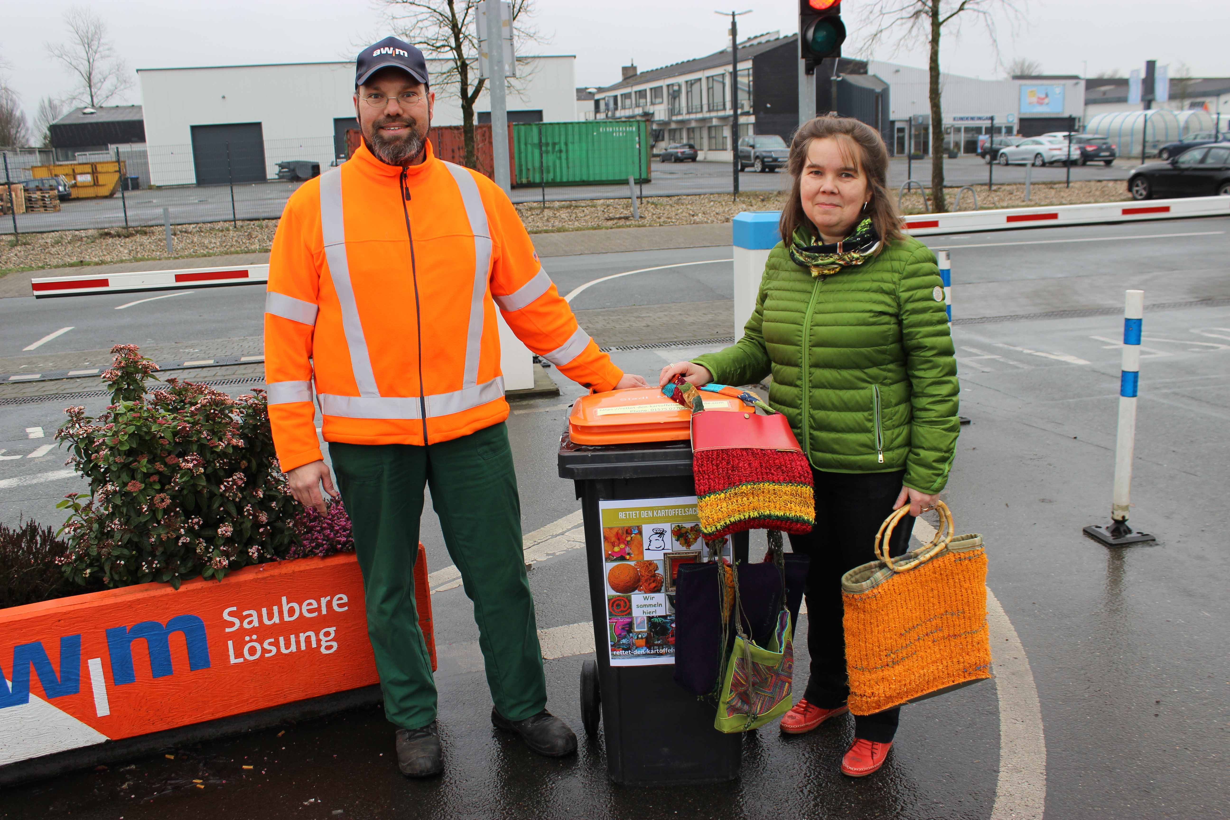 Sammeltonne für Einwegnetze