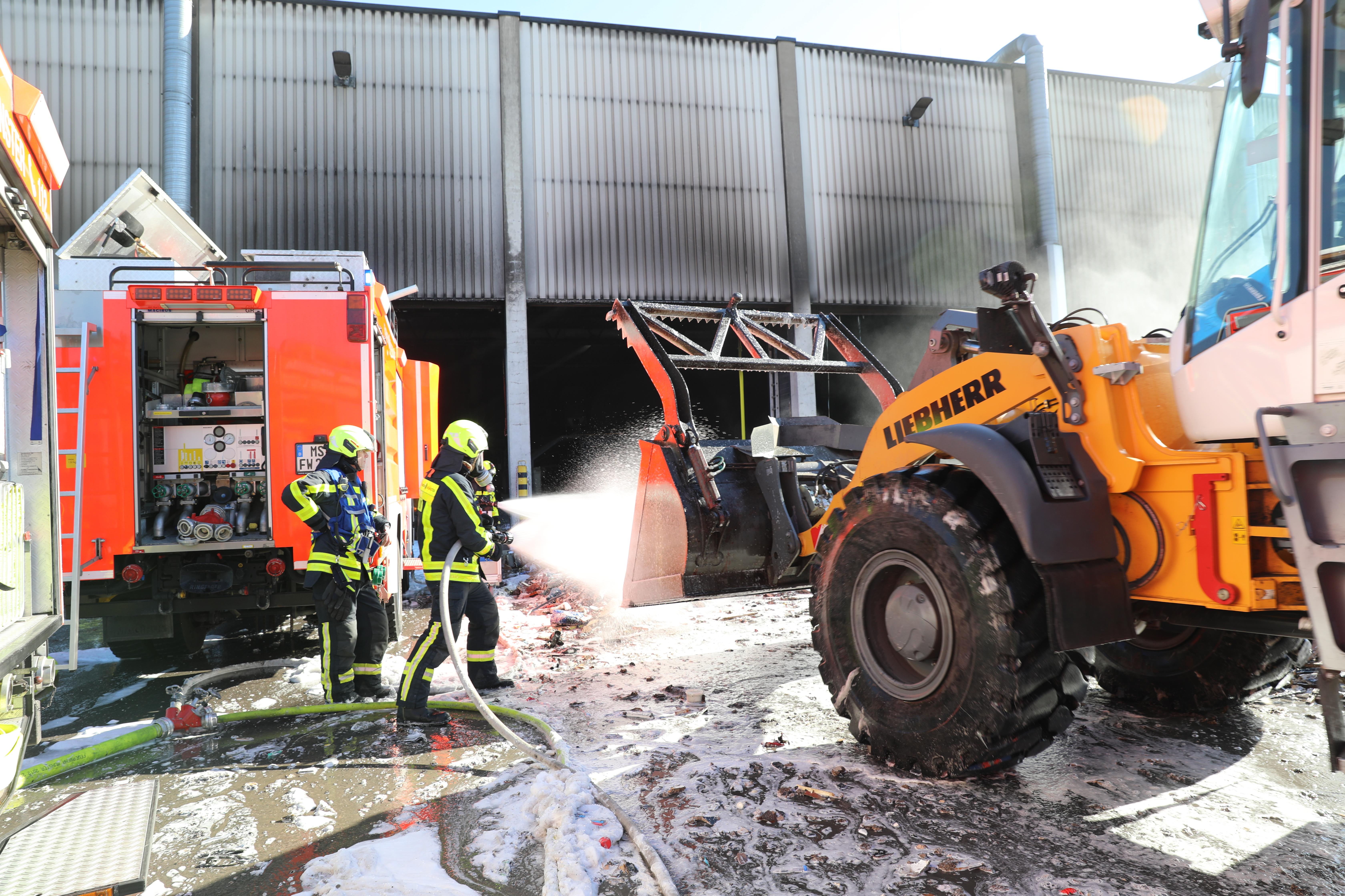 Brand im Annahmebereich der Restabfallbehandlungsanlage 