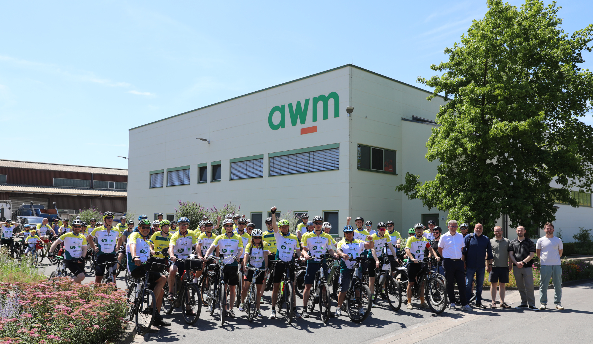 Die LLE NRW Radtour "Energiewende erFAHREN" zu Besuch bei den awm.