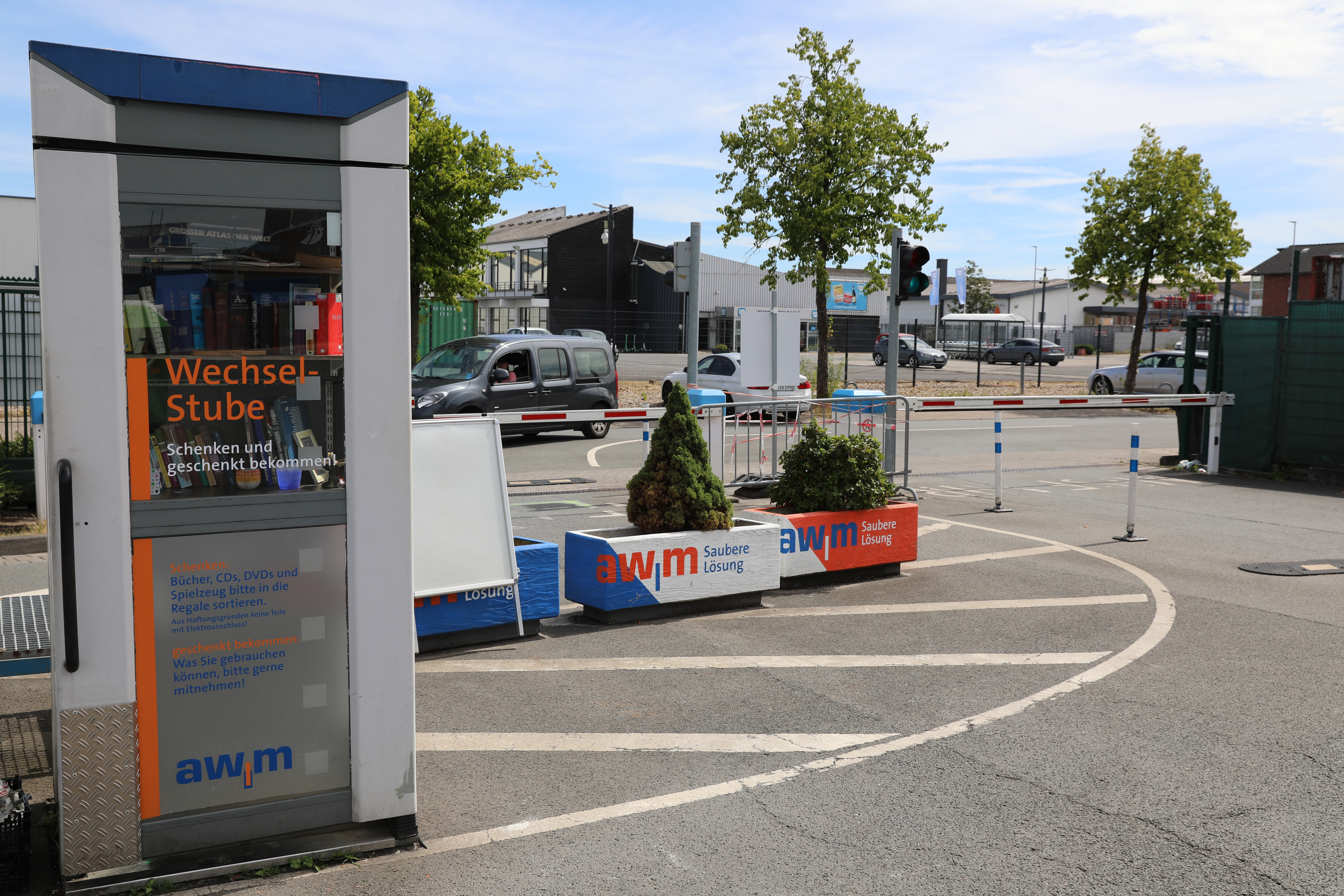 Wechselstube auf dem Recyclinghof Eulerstraße