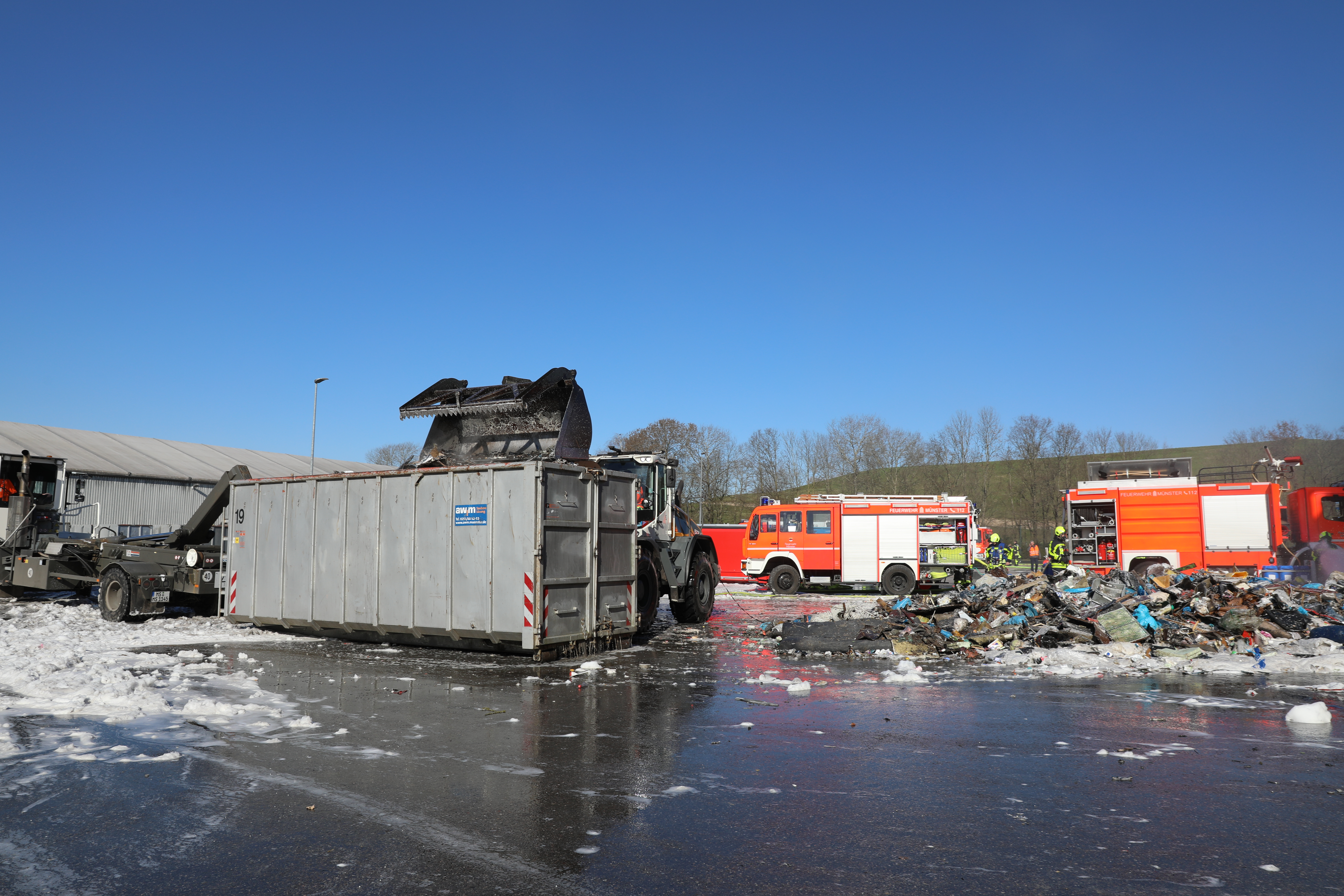 Brand im Annahmebereich der Restabfallbehandlungsanlage 