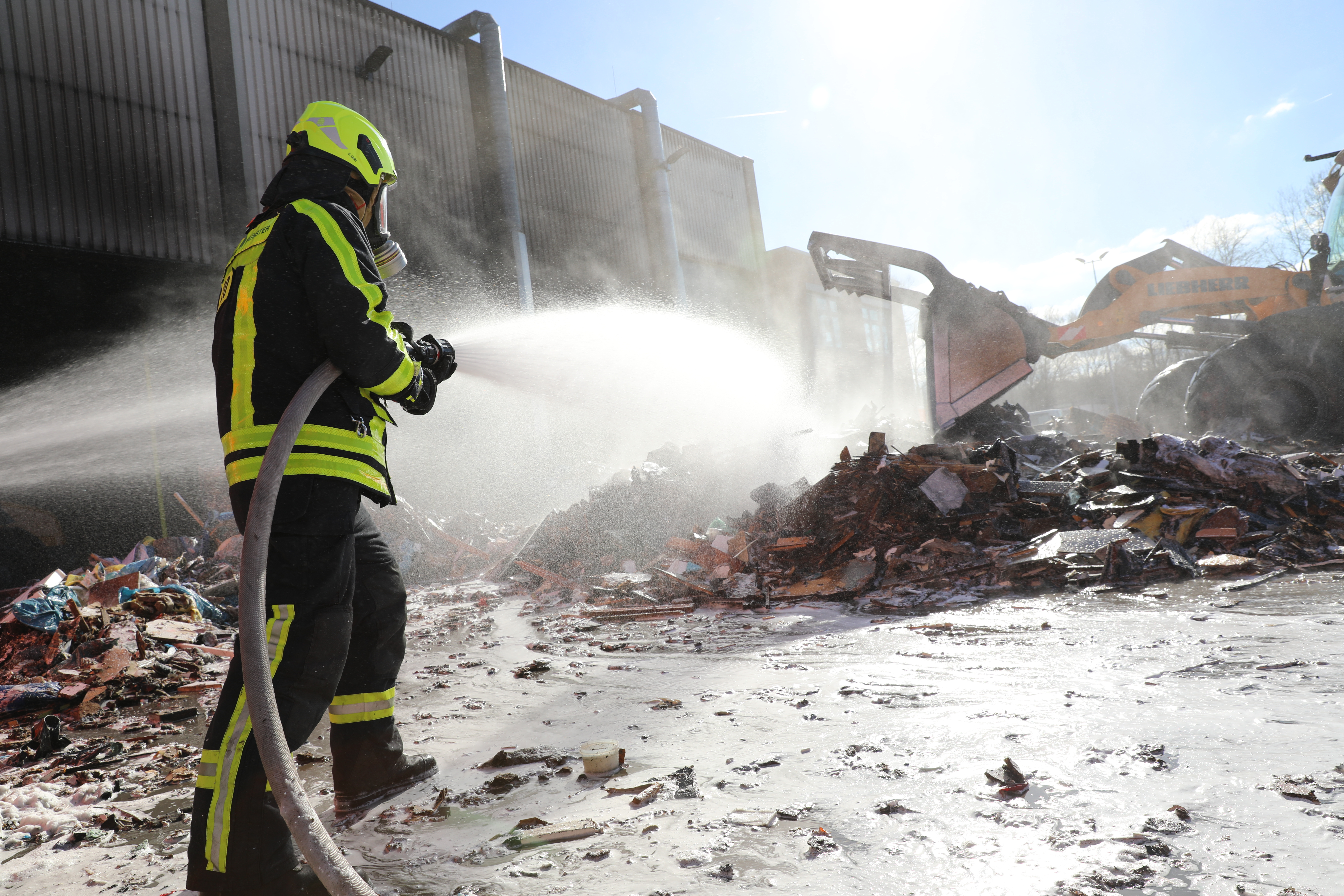 Brand im Annahmebereich der Restabfallbehandlungsanlage 