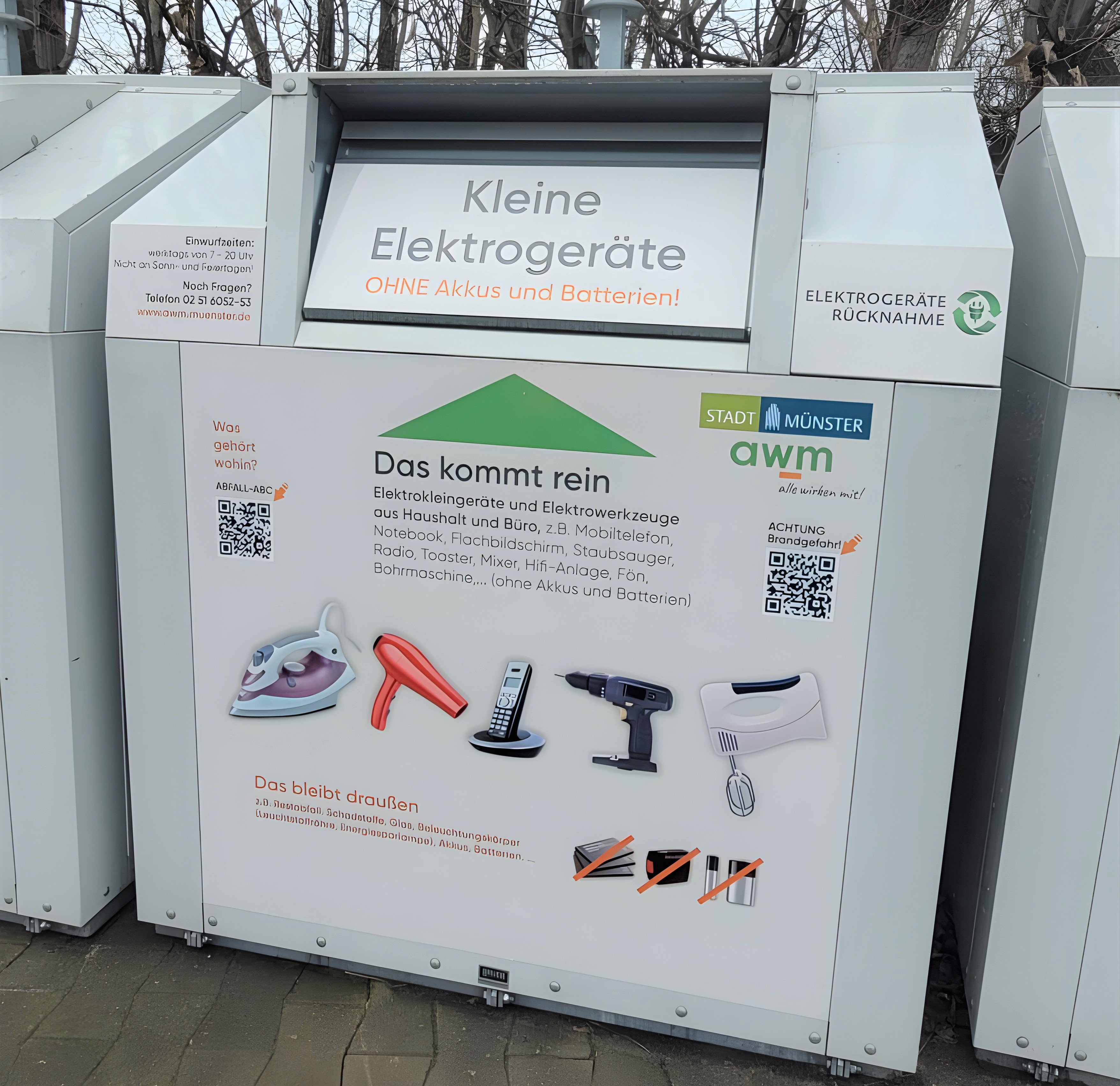 Container für Elektrokleingeräte